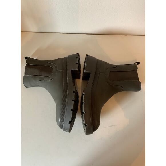 Women Classic Chelsea Boots Chunky Platform Lug Sole Pull On Mid Calf Boots - Picture 9 of 11